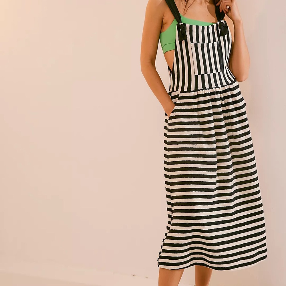 Free People Beach. Striped Black and White Women's Dress